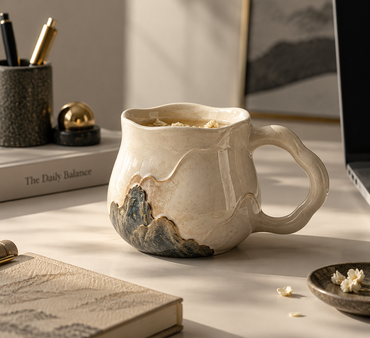 Wavy Rim & Mountain-Inspired Glaze