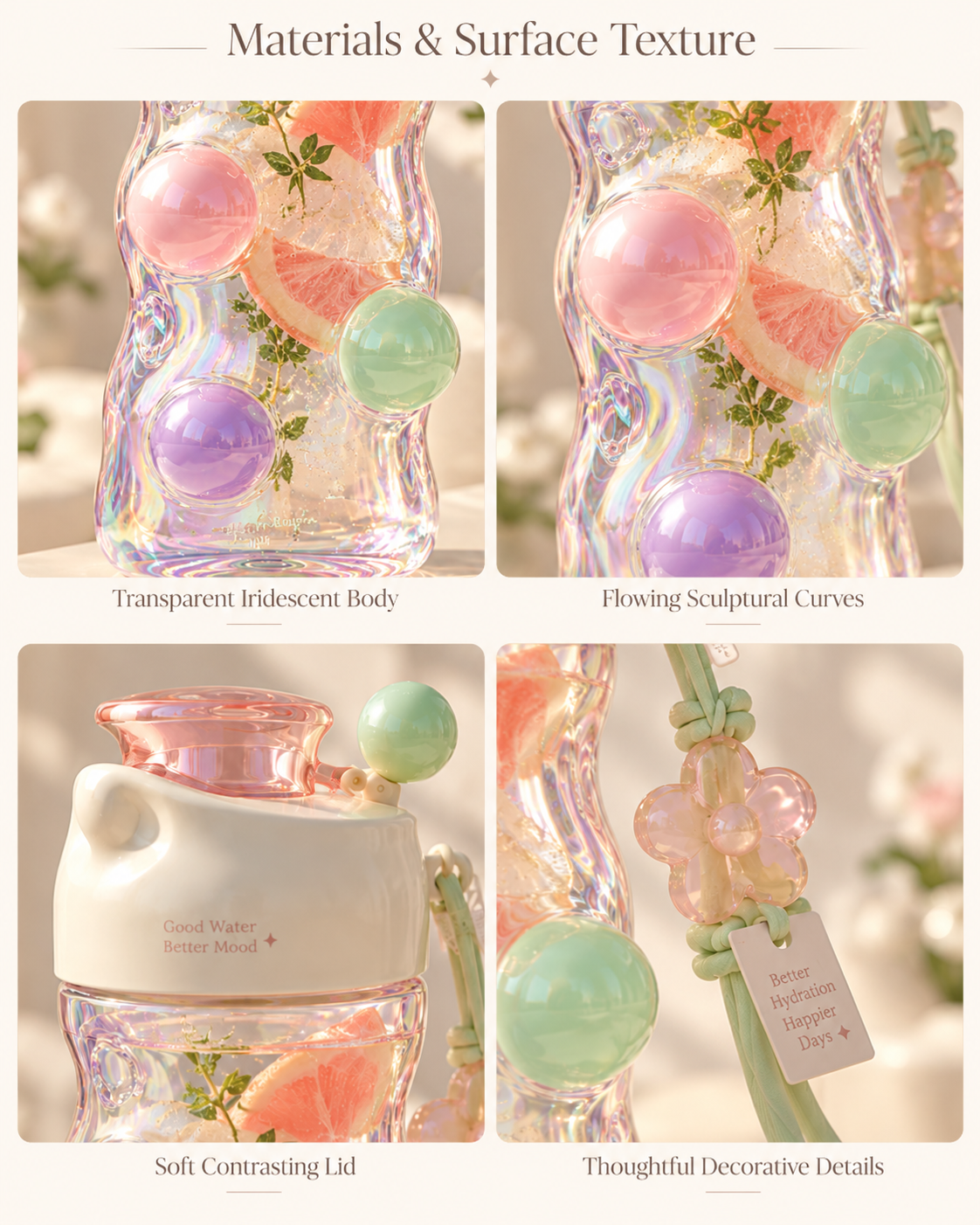 Iridescent Dopamine Water Bottle