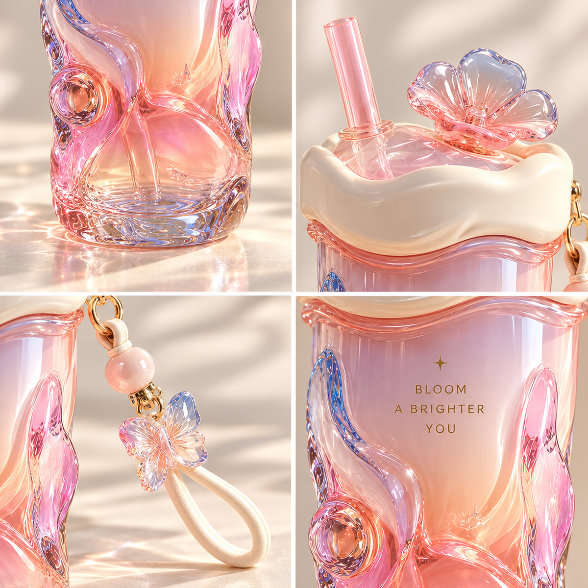 A Sculptural Iridescent Tumbler