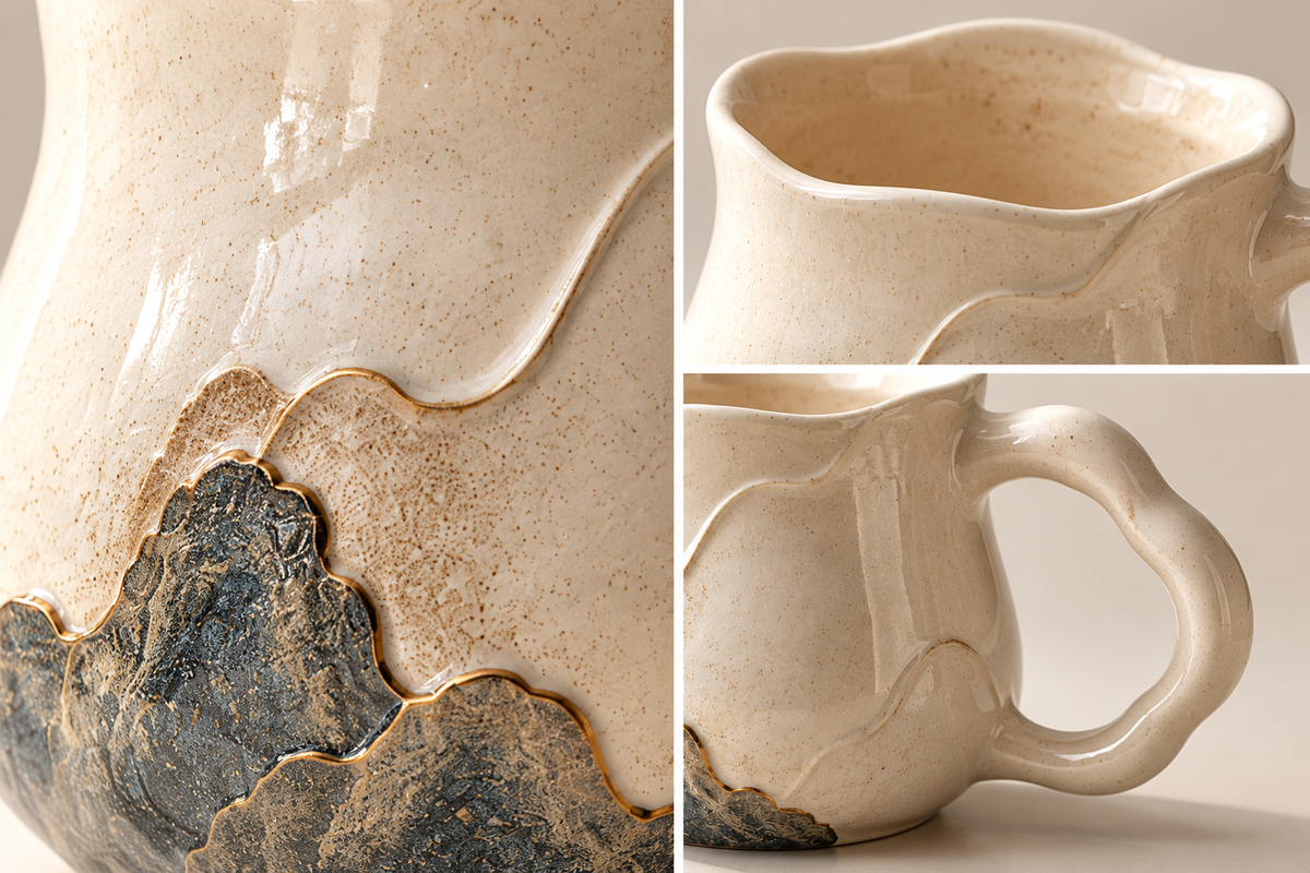 Wavy Rim & Mountain-Inspired Glaze