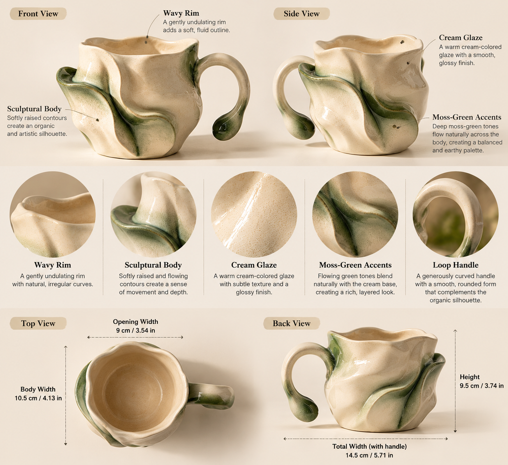 Sculptural Ceramic Mug