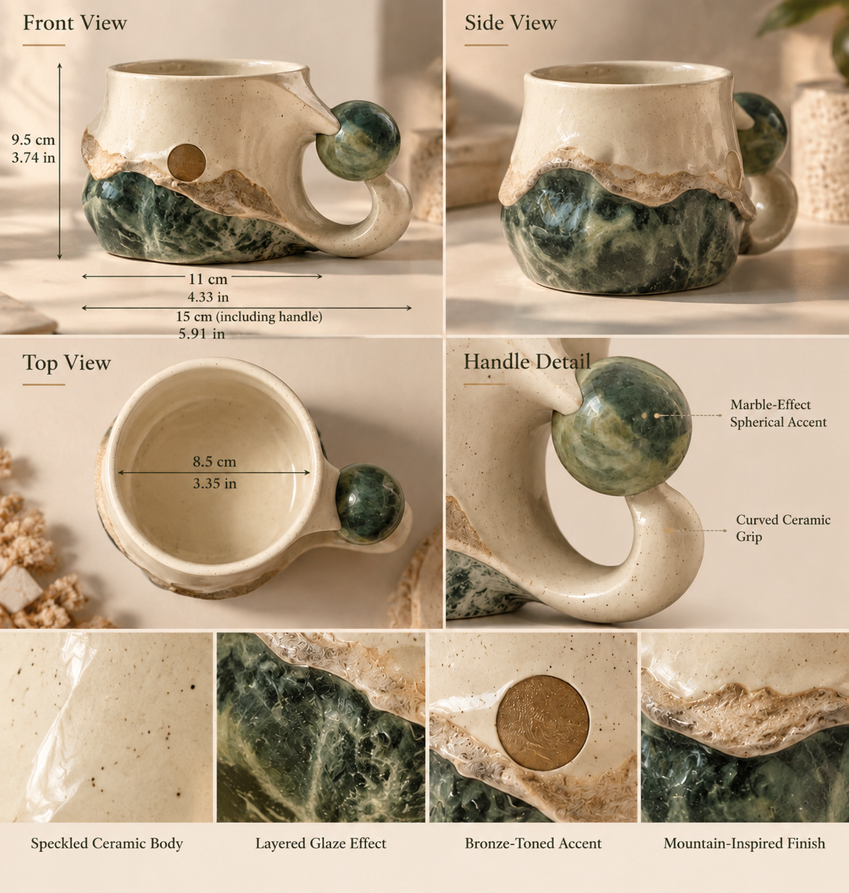 Sculptural Ceramic Mug
